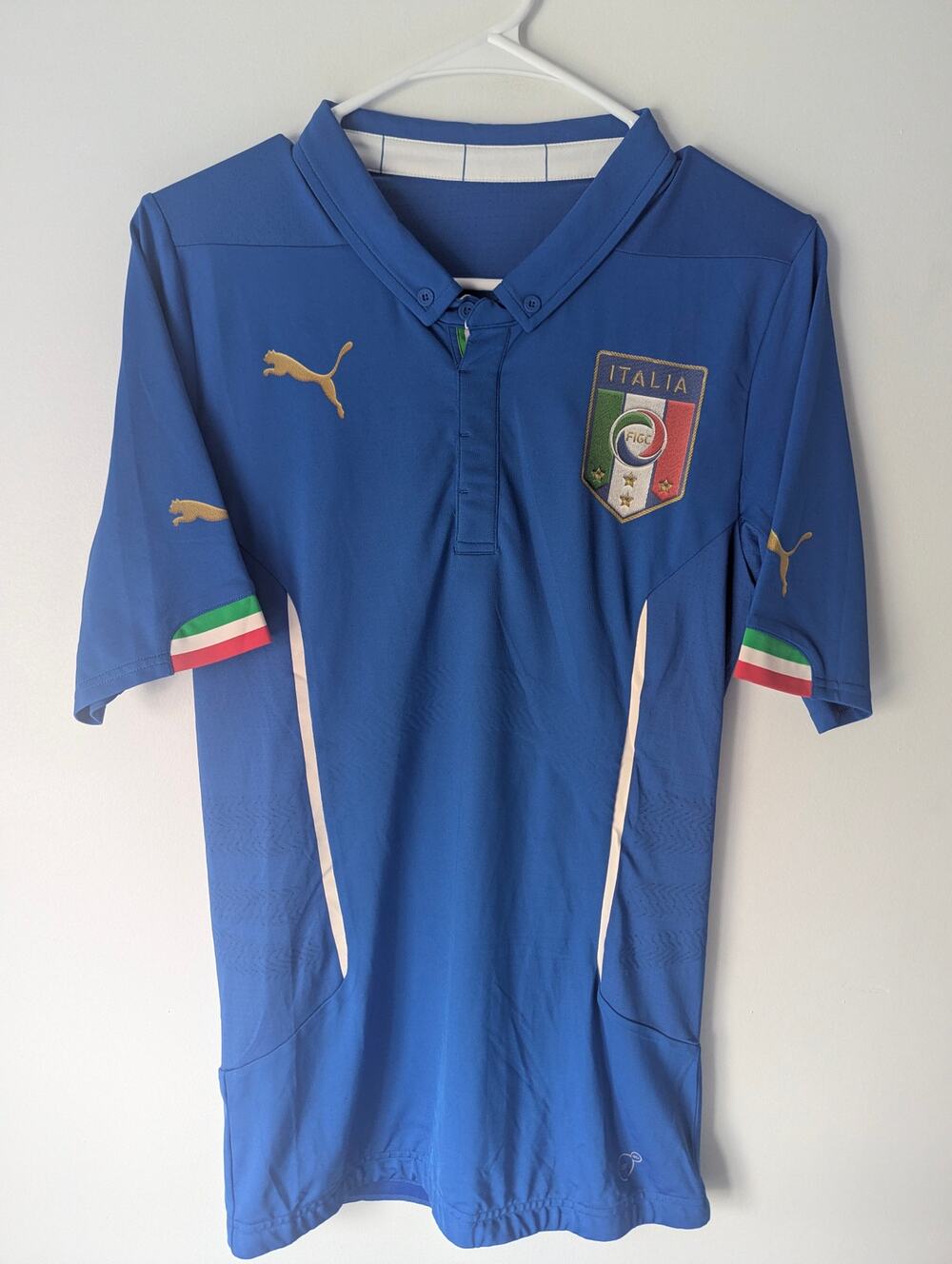 Italy 2014 Home Matchday Kitroom Jersey ⚽ Men’s Large Authentic Shirt
